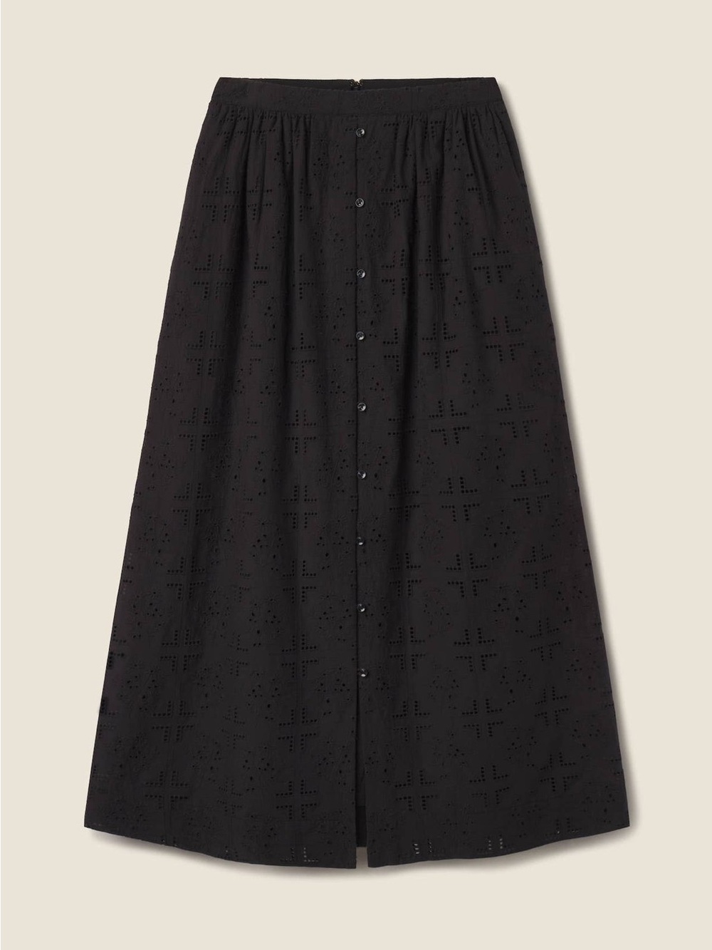 Trovata Birds of Paradis Lisette Eyelet Midi Skirt Large NWT - Picture 3 of 11